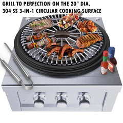 Sunstone 24" Power Cirque  Flat-Top Griller Package – SUN24PCB-PB-LP