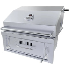 Sunstone 30″ Gas Burners Hybrid Single Zone Charcoal/Wood Burner Grill – SUNCHSZ30IR-LP