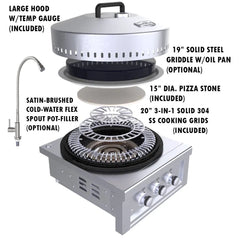 Sunstone 24" Power Cirque  Flat-Top Griller Package – SUN24PCB-PB-LP