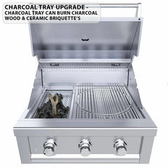 Sunstone  30" Ruby 3 Burner Pro Sear Grill Ruby3B-LP
