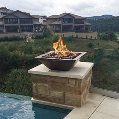 The Outdoor Plus Maya Fire & Water Bowl – Hammered Patina Copper - OPT-24SCFW-LP