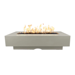 The Outdoor plus Del Mar Fire Pit – 60″ GFRC Concrete -OPT-DEL6028FSML-ASH-LP