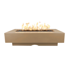 The Outdoor plus Del Mar Fire Pit – 60″ GFRC Concrete -OPT-DEL6028FSML-ASH-LP