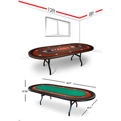 BBO Poker Tables Ultimate Poker Table - 92" Folding Leg Poker Table-2BBO-ULT